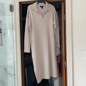 Sweater dress, never worn , beige wood look great with boots